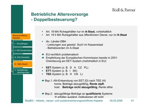 Personalentsendung - Steuerrechtliche Aspekte