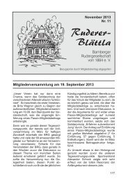 Ruderer-Blättla Nr. 11 - Bamberger Rudergesellschaft von 1884 e.V.