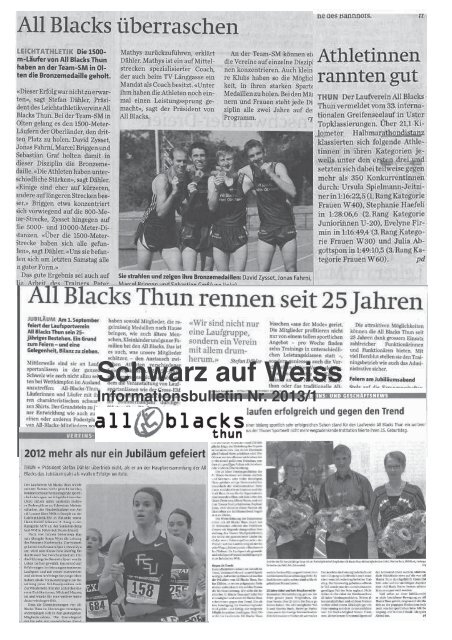 Schwarz auf Weiss - Blacks Thun