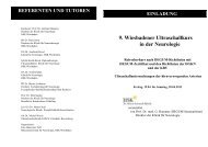 9. Wiesbadener Ultraschallkurs in der Neurologie - Dr.-Horst ...