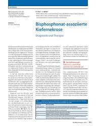 Bisphosphonat-assoziierte Kiefernekrose. Diagnostik und ... - Springer