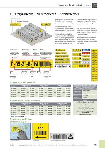 HS Organisieren â Nummerieren â Kennzeichnen