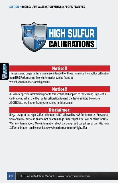 XRT Pro Instructions - H&S Performance