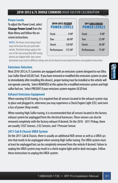 XRT Pro Instructions - H&S Performance