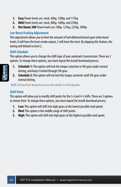 XRT Pro Instructions - H&S Performance