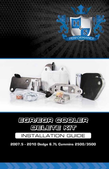 Dodge 6 7 Cummins Egr Delete Installation H S Performance