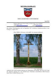 MITTEILUNGSBLATT DER GEMEINDE EITENSHEIM