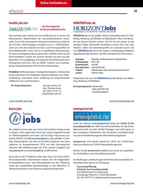 Internationales E-Recruitment Stellenbörsen - JobTicket GmbH