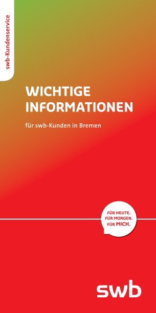 Wichtige Informationen für swb-Kunden in Bremen
