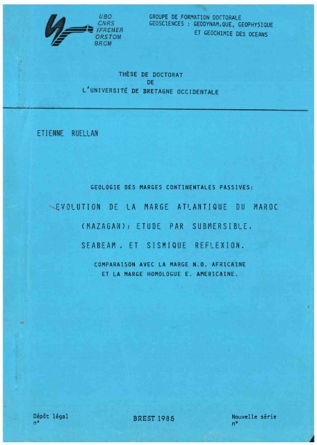 Évolution de la marge atlantique du Maroc ... - Archimer - Ifremer