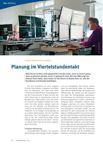 Planung im Viertelstundentakt