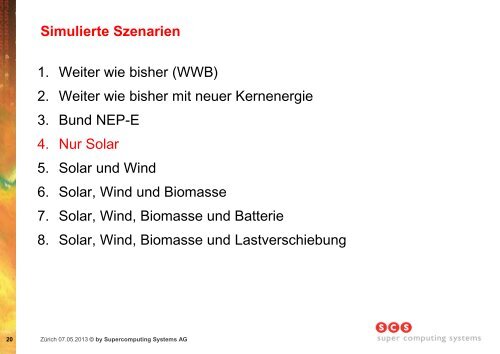 Verlauf einer Sommerwoche (Solar, Wind und Biomasse)