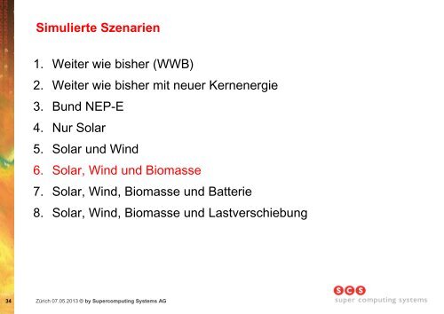 Verlauf einer Sommerwoche (Solar, Wind und Biomasse)