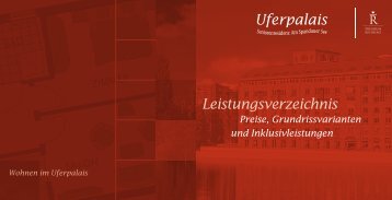 Leistungsverzeichnis mit Preisen, Grundrissvarianten ... - Uferpalais