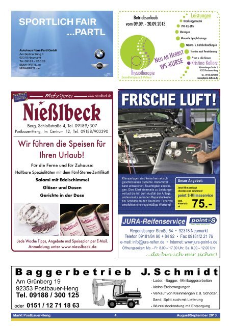 August/September 2013 - Postbauer-Heng