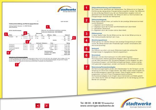 Musterrechnung Strom - Vereinigte Stadtwerke GmbH