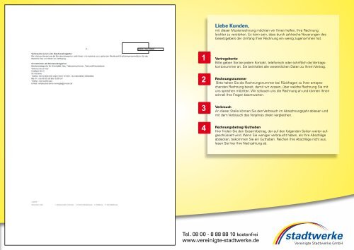 Musterrechnung Strom - Vereinigte Stadtwerke GmbH