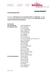 Niederschrift Stadtvertretung vom 12.11.2013 - Stadt Bludenz