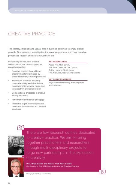 applied research brochure - Faculty of Humanities & Social ...