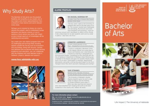 Bachelor of Arts - Faculty of Humanities & Social Sciences ...