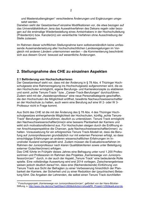 CHE Stellungnahme Thueringen Juli 2013.pdf - Centrum für ...