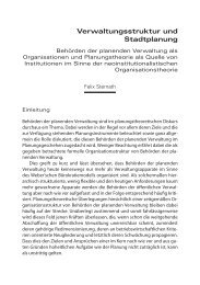 Verwaltungsstruktur und Stadtplanung. Behörden der ... - TU Wien