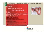 Qualität Patientensicherheit Wirtschaftlichkeit in der ...