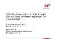 Der Platz des Entlassmanagement im Krankenhaus - DVSG