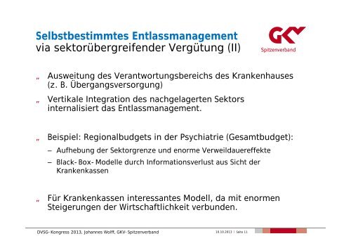 Der Platz des Entlassmanagement im Krankenhaus - DVSG