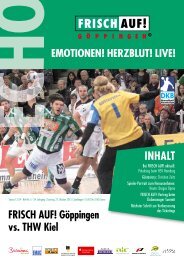 Echo Heft Nr. 6, FRISCH AUF! Göppingen - THW Kiel