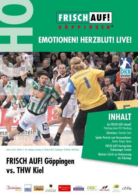 Echo Heft Nr 6 Frisch Auf Goppingen Thw Kiel
