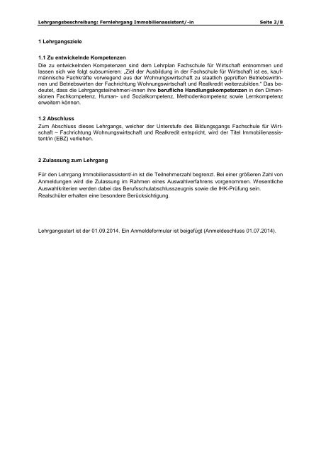 Lehrgangsbeschreibung und Anmeldung als PDF - ebz