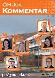 Kommentar - Österreichische HochschülerInnenschaft Linz - JKU