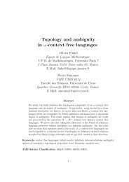 Topology and ambiguity in ω-context free languages - HAL