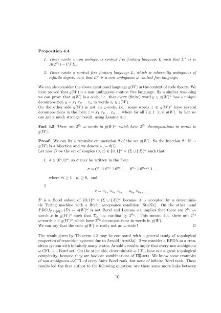 Topology and ambiguity in ω-context free languages - HAL