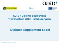 Diploma Supplement Labels