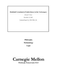 Dedekind's treatment of Galois theory in the Vorlesungen - Carnegie ...