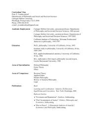 Curriculum Vitae - College of Humanities and Social Sciences ...