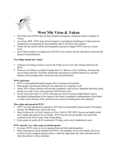 West Nile Virus & Yukon