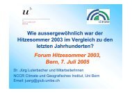 Der Hitzesommer 2003 - OcCC