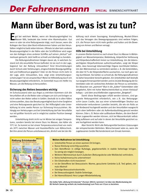 SicherheitsProfi 2/2013 - Berufsgenossenschaft für Transport und ...