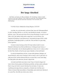 Der lange Abschied - Reporter-Forum