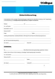 Unterrichtsvertrag - inlingua Kiel