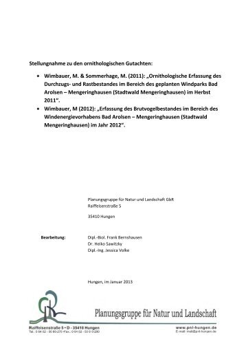 Anlage 9 zur 19. Änderung Flächennutzungsplan der ... - Bad Arolsen