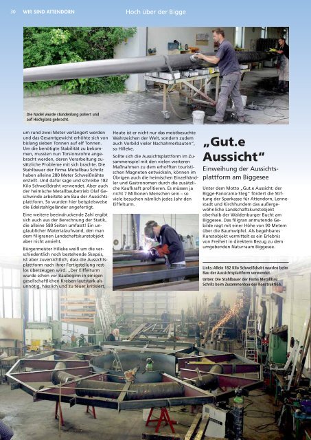 Stadtmagazin "Wir sind Attendorn" - Ausgabe 1(Das komplette ...