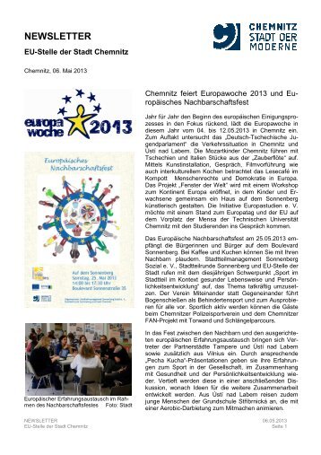 Newsletter Mai 2013 - Chemnitz