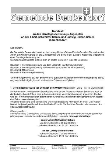 Merkblatt fuer d - Gemeinde Denkendorf