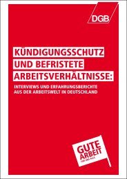 kündigungsschutz und befristete arbeitsverhältnisse - DGB ...