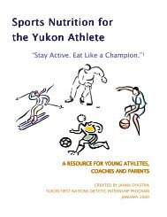 Sports Nutreition for the Yukon Athelete