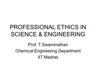 professional ethics in science & engineering - Department of ...